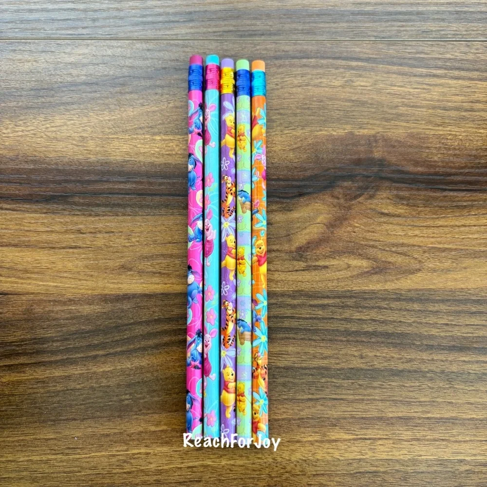 Winnie The Pooh Pencil Lot Of 5 #2 Pencils Eeyore Pooh Tigger Piglet Unused